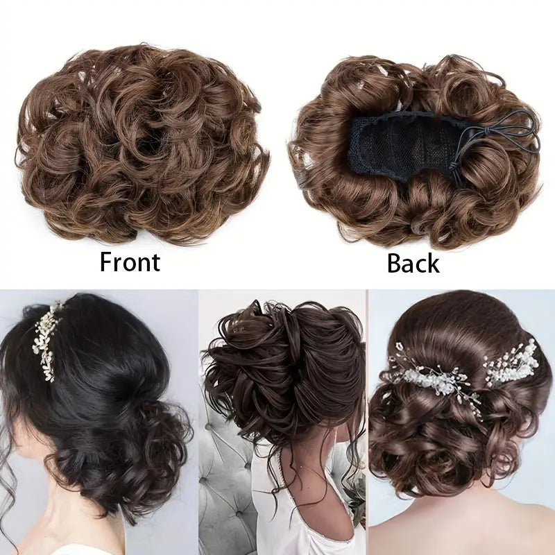 MESSY BUN WITH ELASTIC BAND