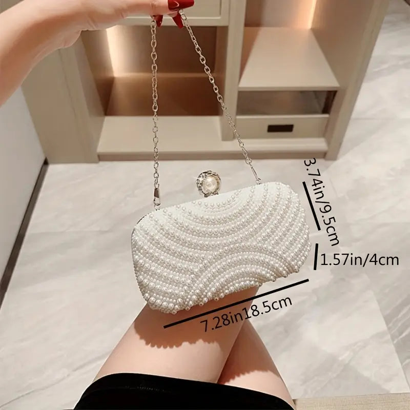 WHITE SPARKLING CLUTCH