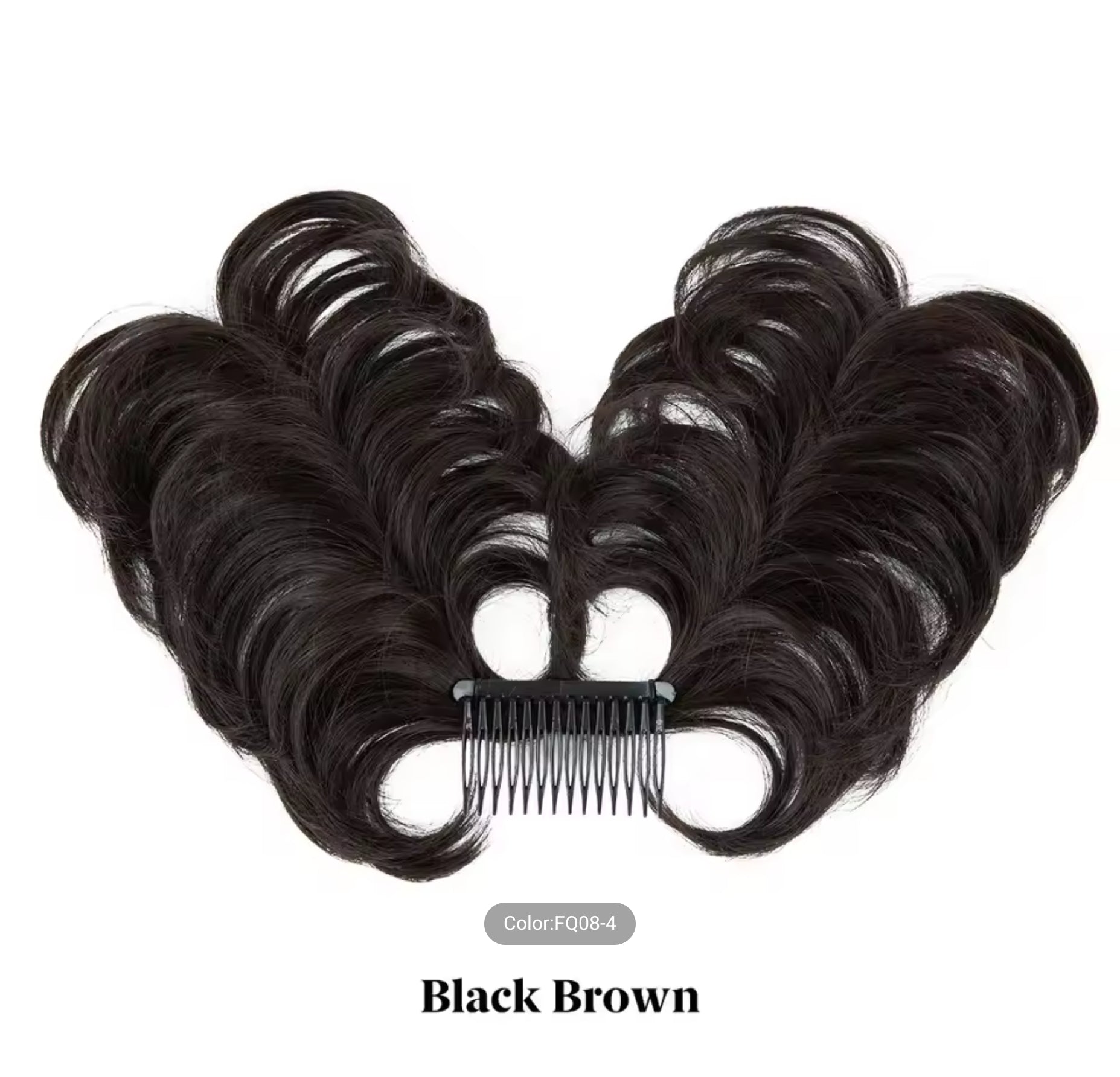 CURLY WAVY CLIP IN HAIR BUN