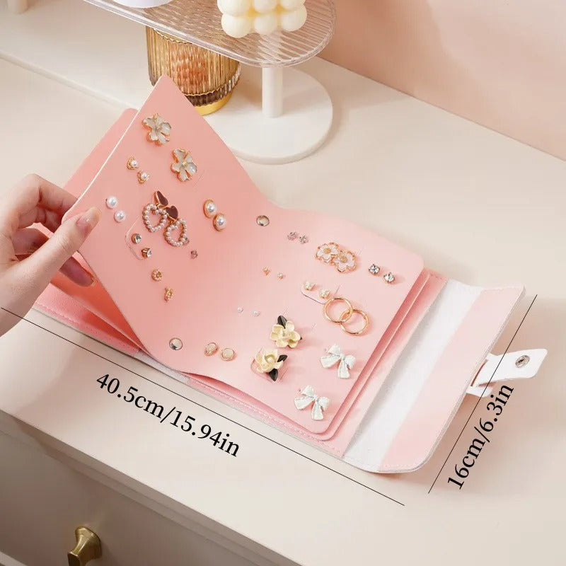 LEATHER BOOK JEWELRY ORGANIZER