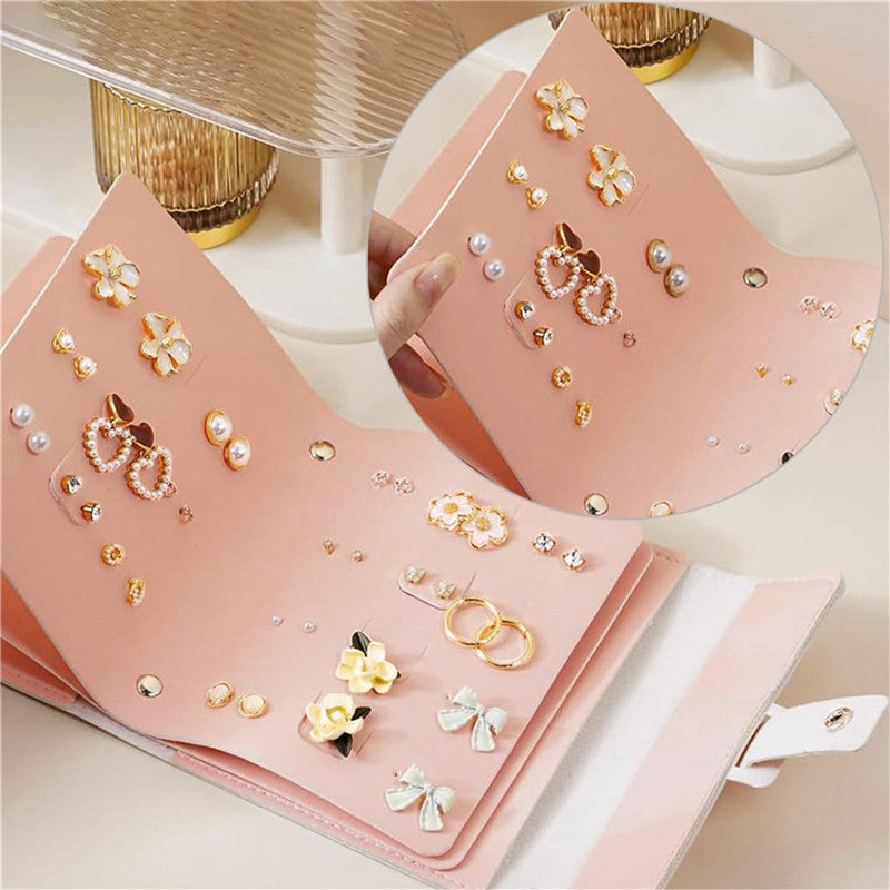 LEATHER BOOK JEWELRY ORGANIZER