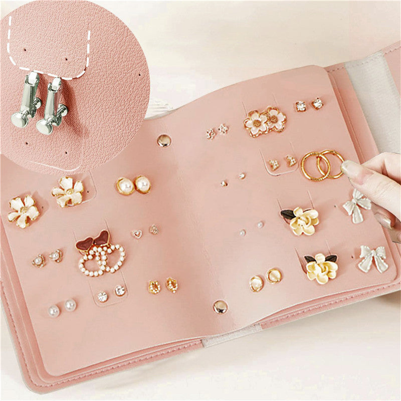 LEATHER BOOK JEWELRY ORGANIZER