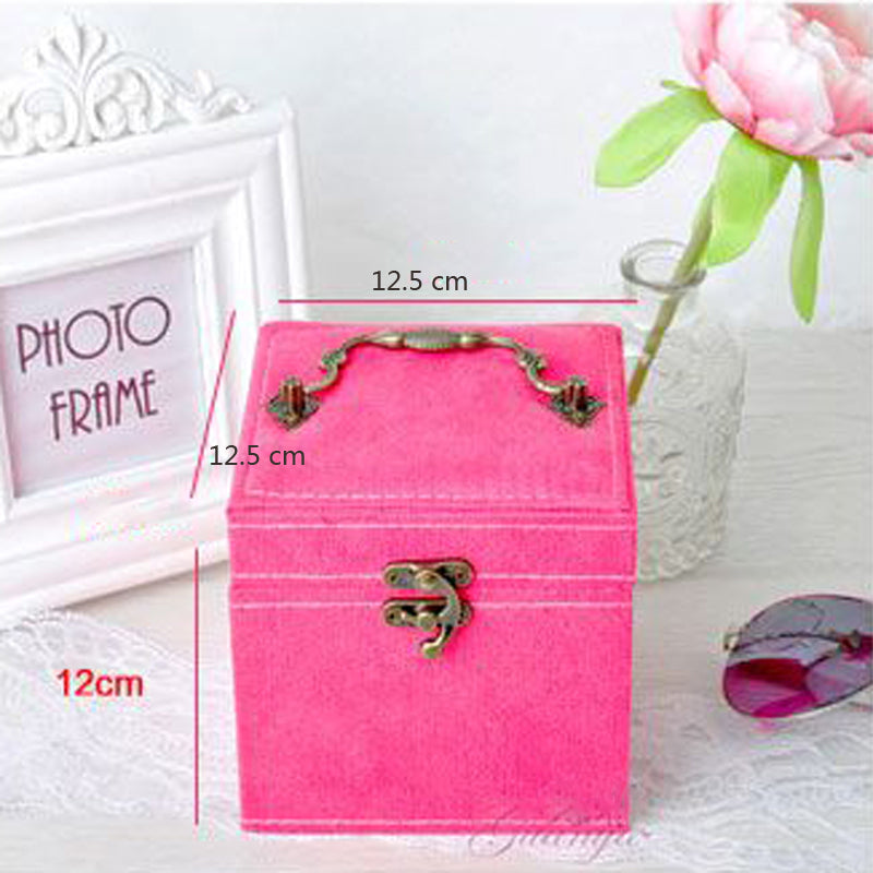 THREE LAYER SUEDE JEWELRY BOX