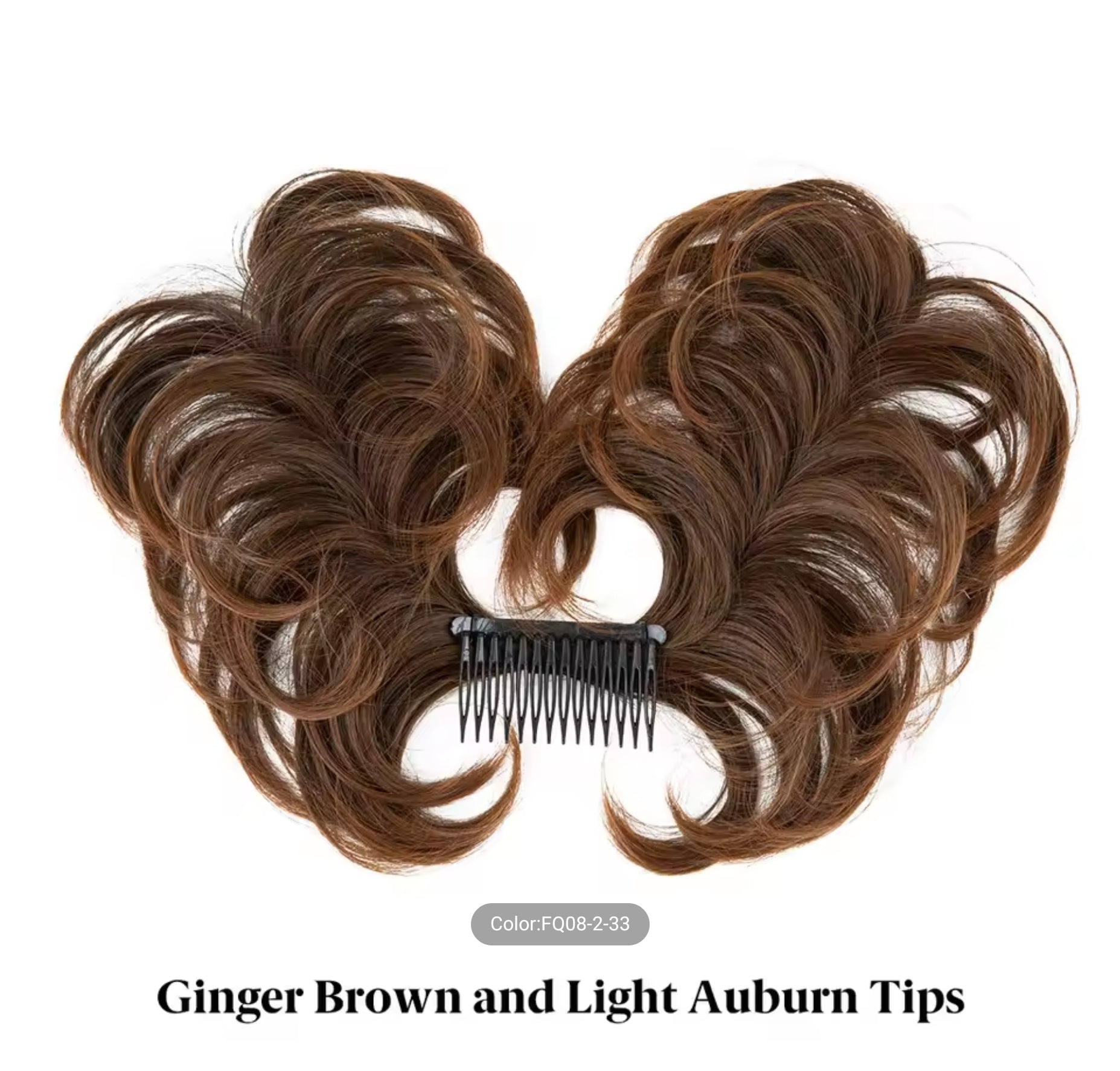 CURLY WAVY CLIP IN HAIR BUN