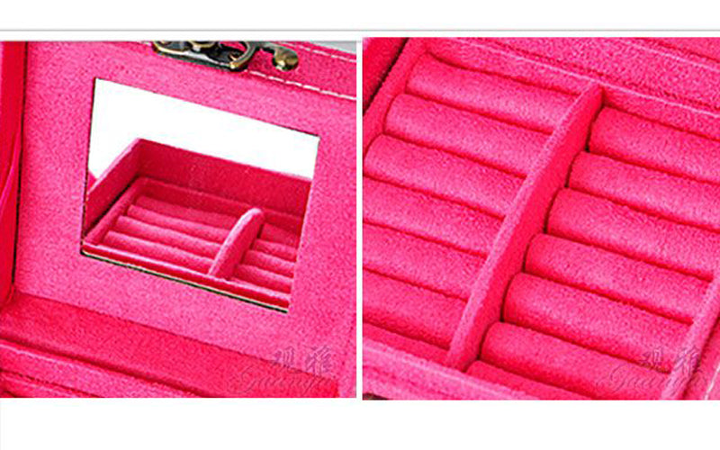THREE LAYER SUEDE JEWELRY BOX