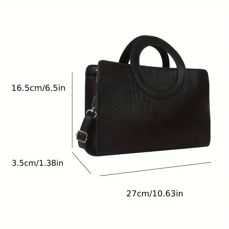 BLACK CROCODILE BAG
