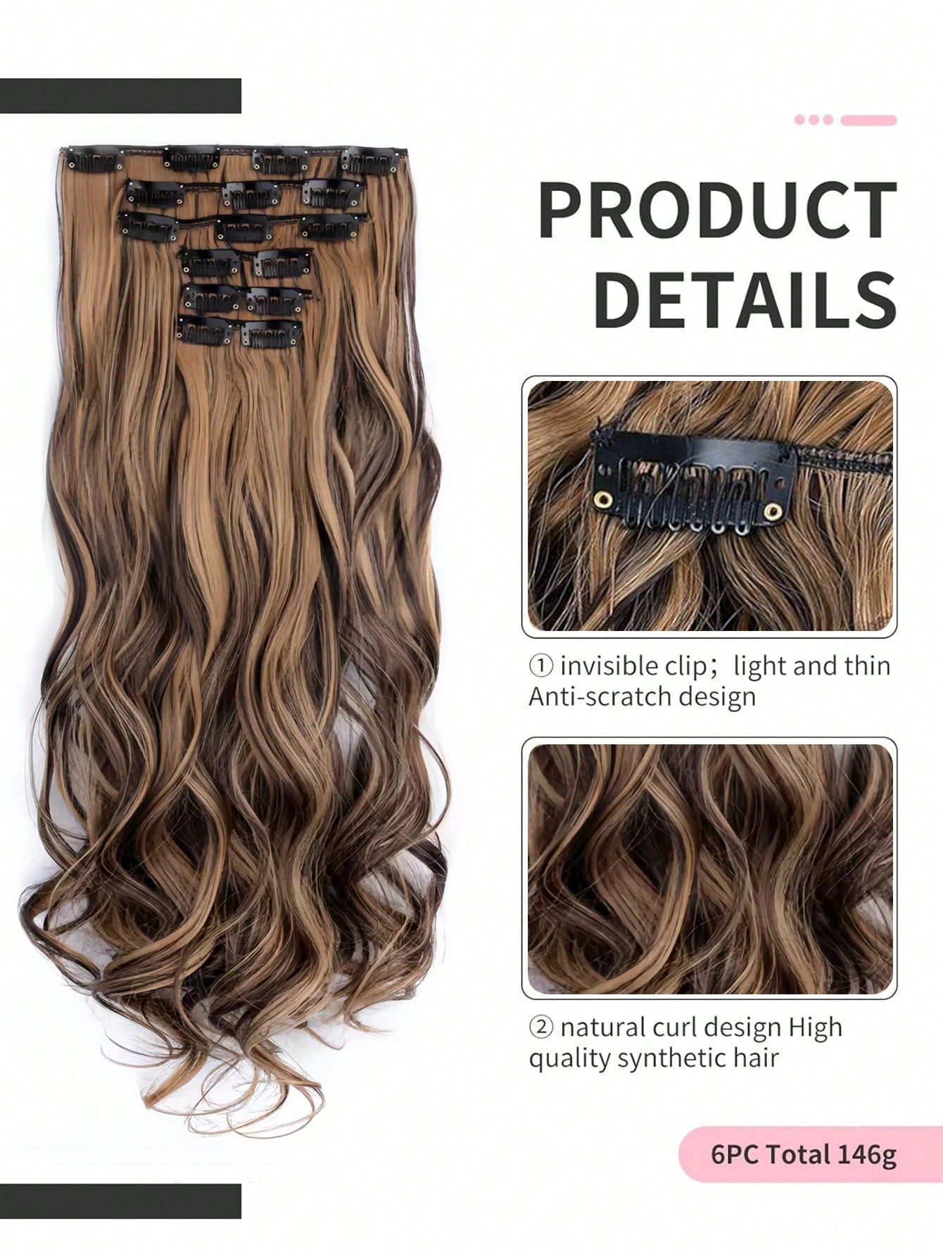 SYNTHETIC WAVY HAIR EXTENSION