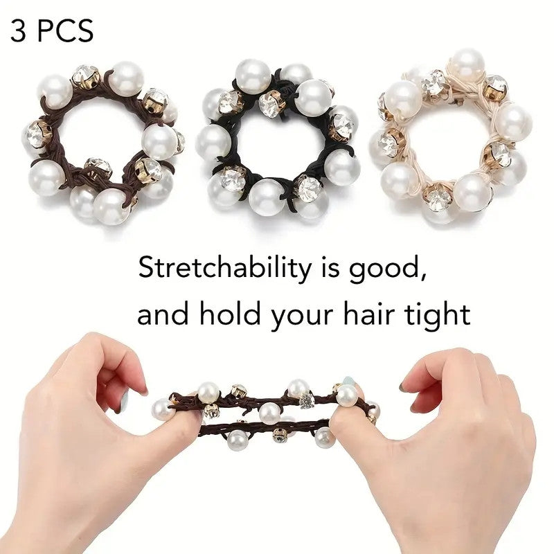 PEARL SCRUNCHIES TIES (pack of 3)