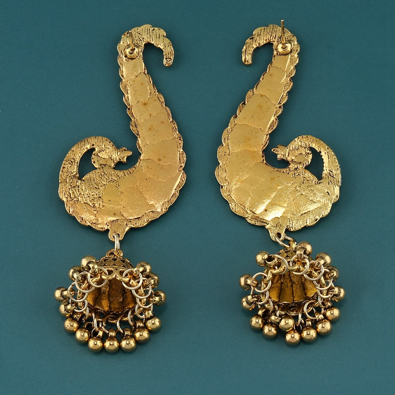 ANTIQUE BOHO PEACOCK EARRINGS