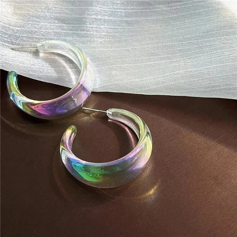 HOLOGRAPHIC HOOPS EARRINGS