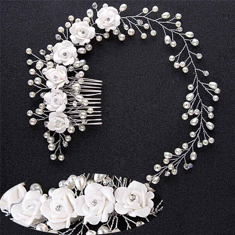 PEARL BRAID HAIR COMB