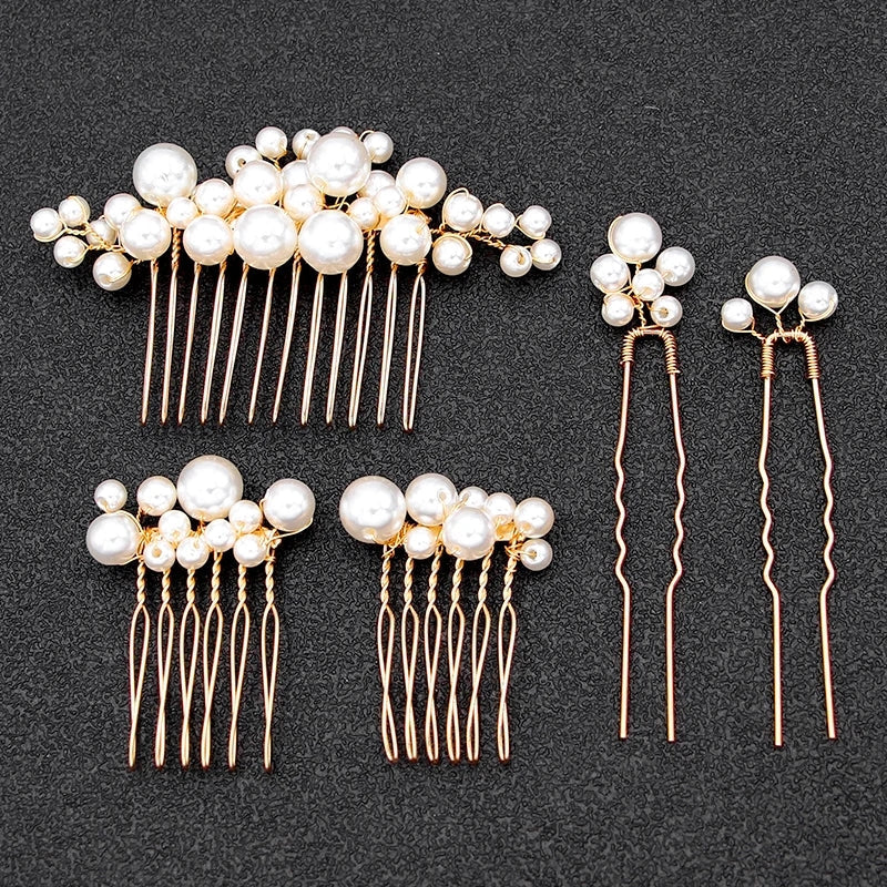 PEARLS HAIR COMBS