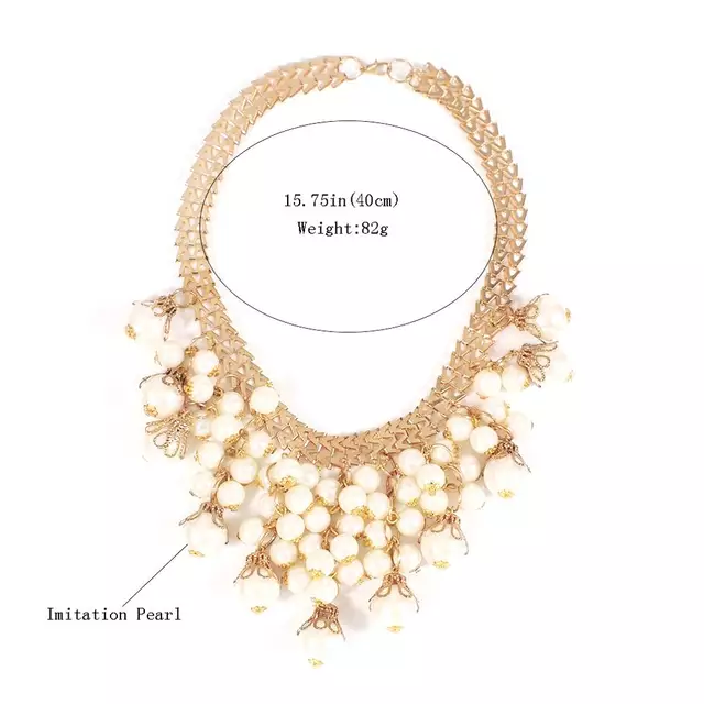 IMITATION PEARL BEADS HANDMADE NECKLACE