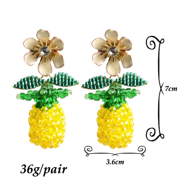 HANDMADE PINEAPPLE FLOWER EARRINGS