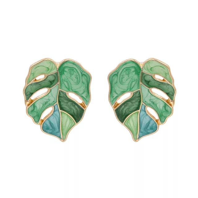 HAWAIIAN PALM LEAF EARRINGS