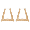 BAMBOO TRIANGULAR EARRINGS