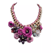 BOHEMIA HANDMADE FLOWER GEM NECKLACE