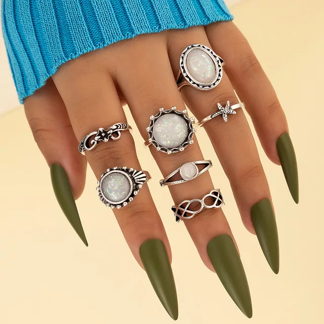 BOHEMIAN RINGS SET STYLE 6