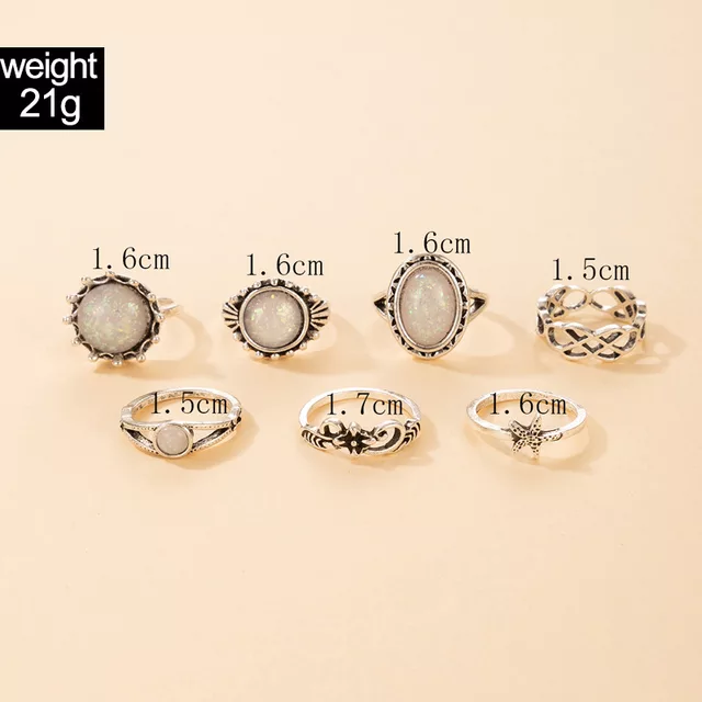 BOHEMIAN RINGS SET STYLE 6