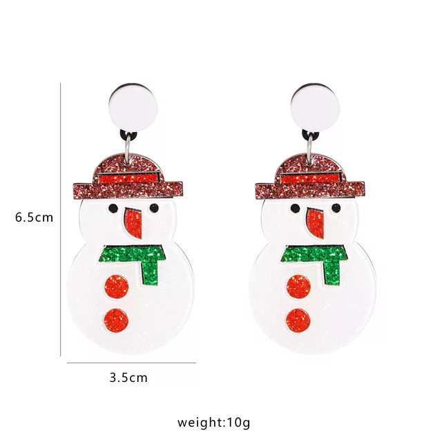 SNOWMAN CHRISTMAS EARRINGS