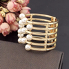 BIG PEARL CLASP CUFF BRACELET