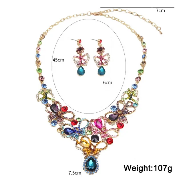 LUXURIOUS BUTTERFLY CRYSTAL SET