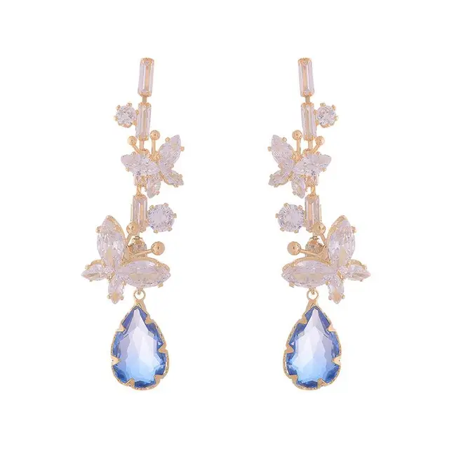 AQUAMARINE ZIRCON EARRINGS