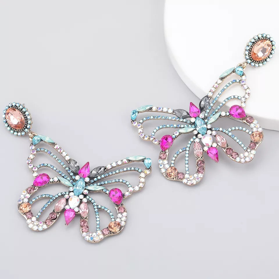 DANGLING BUTTERFLY EARRINGS