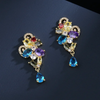 MULTICOLOR ZIRCON EARRINGS