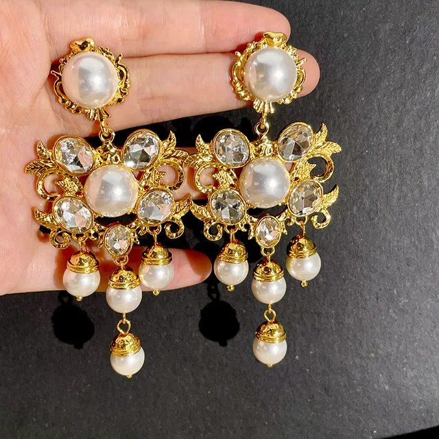 PEARL KUNDAN EARRINGS