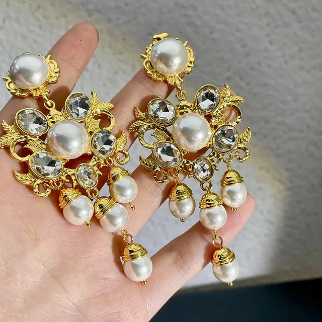 PEARL KUNDAN EARRINGS