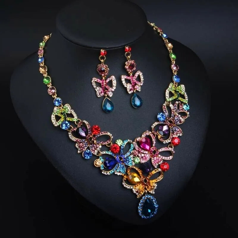 LUXURIOUS BUTTERFLY CRYSTAL SET