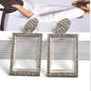 GLASS DIAMOND BOX EARRINGS