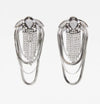 ELEGANT DIAMOND LAYERED CHAIN EARRINGS