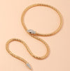 18K GOLD SNAKE CHAIN AND BRACELET