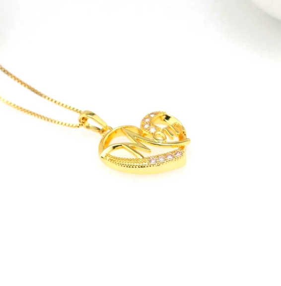 MOM GOLD HEART PENDANT