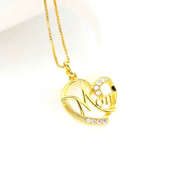 MOM GOLD HEART PENDANT