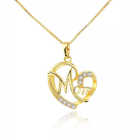 MOM GOLD HEART PENDANT