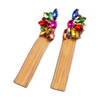 18K RAINBOW DANGLING EARRINGS