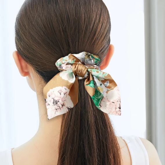 FLORAL HAIR SCRUNCHIES TIES