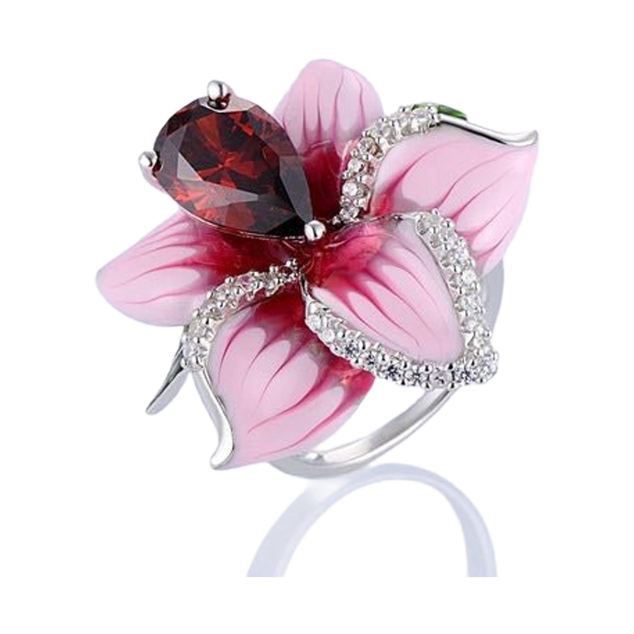 FAUNA PINK PETALS EPOXY RING