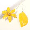 YELLOW FLOWER LEAF EARRINGS