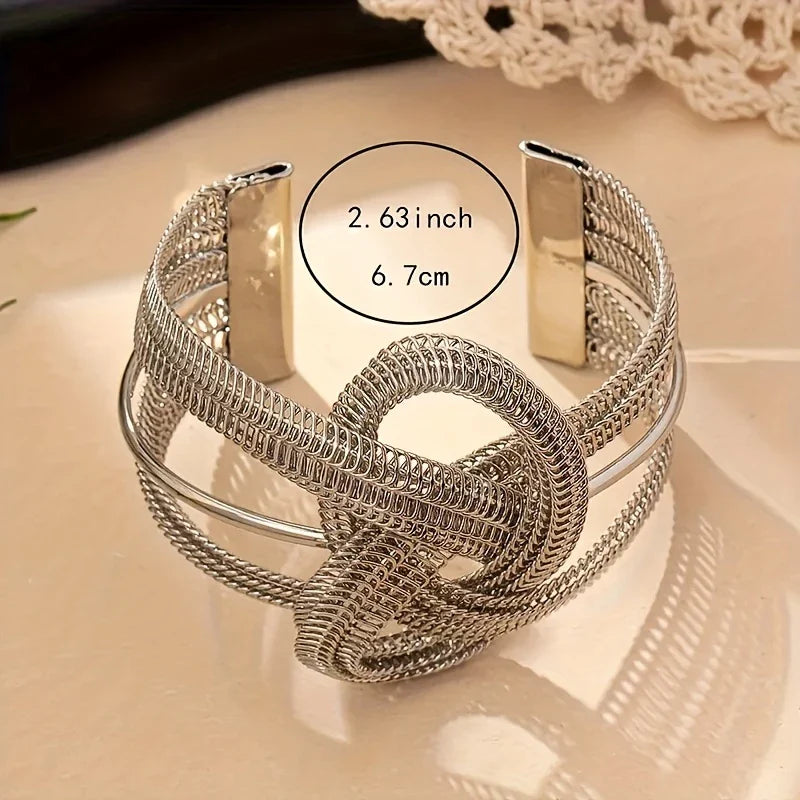 GEOMETRIC HOLLOW CUFF BRACELET