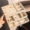 THREE LAYER CLEAR ACRYLIC JEWELRY BOX