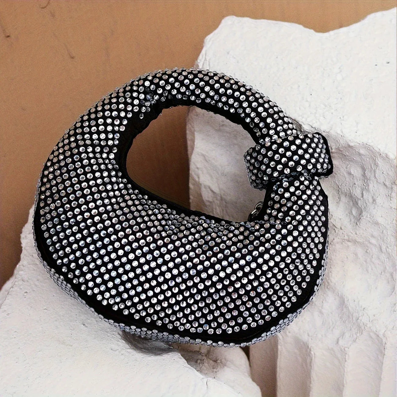 RHINESTONES BLACK BAG