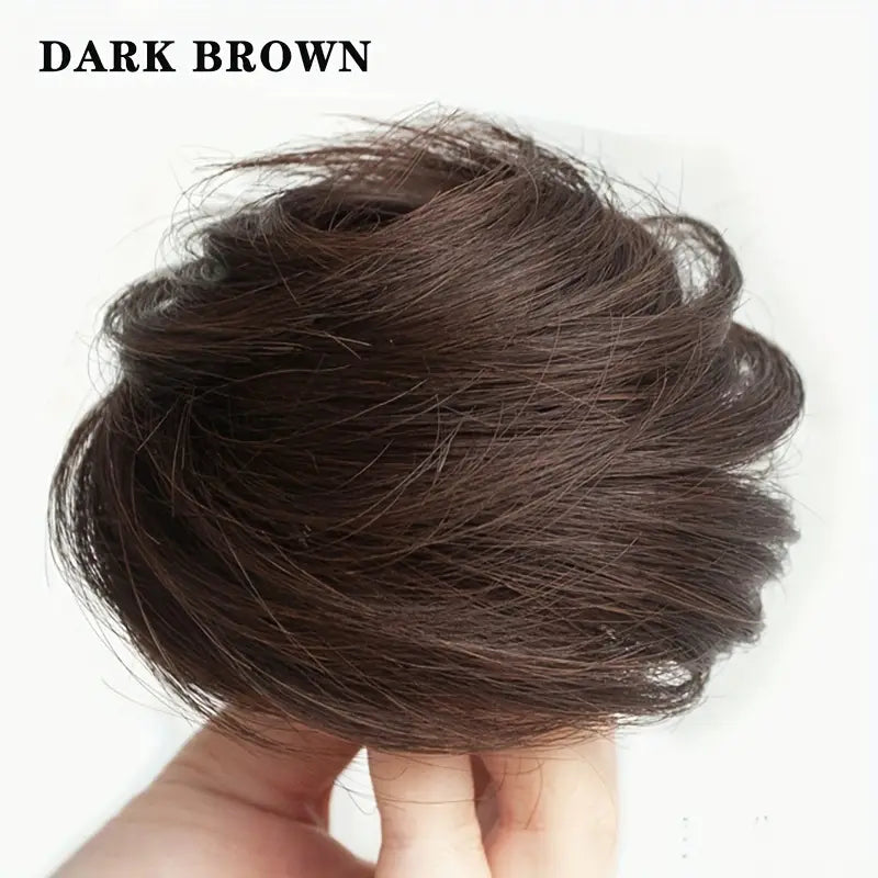 SYNTHETIC STRAIGHT HAIR SCRUNCHY