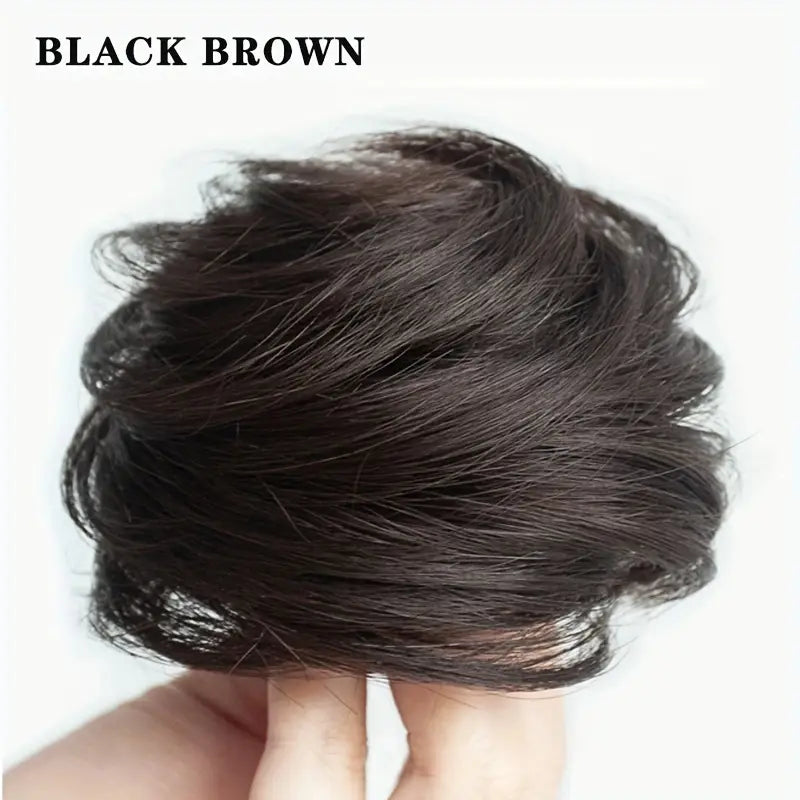 SYNTHETIC STRAIGHT HAIR SCRUNCHY