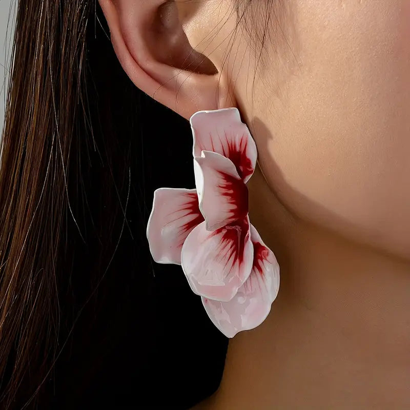 3D FLORAL PETAL EARRINGS