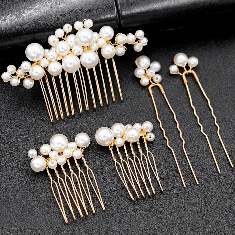 PEARLS HAIR COMBS