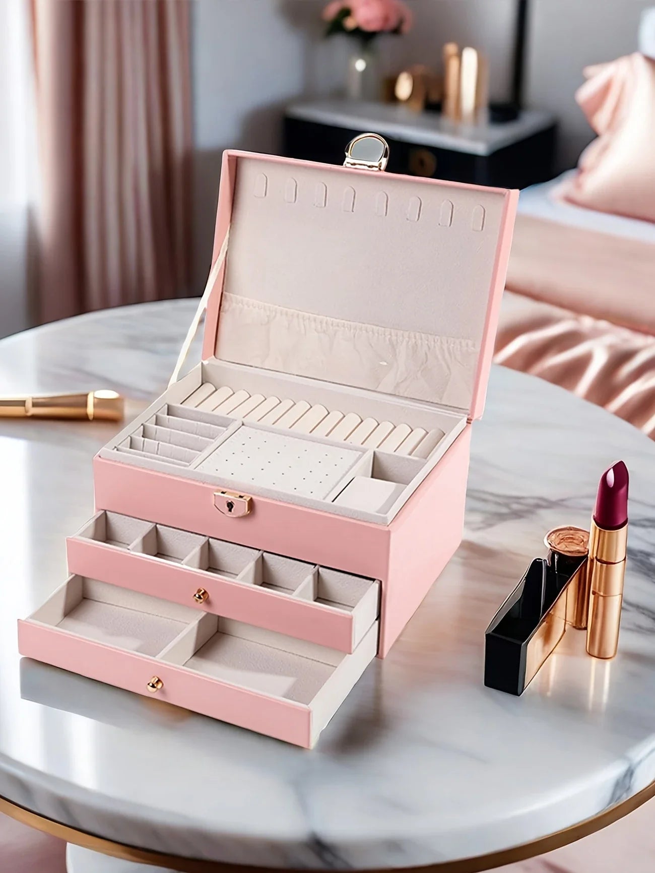 THREE LAYER JEWELRY BOX